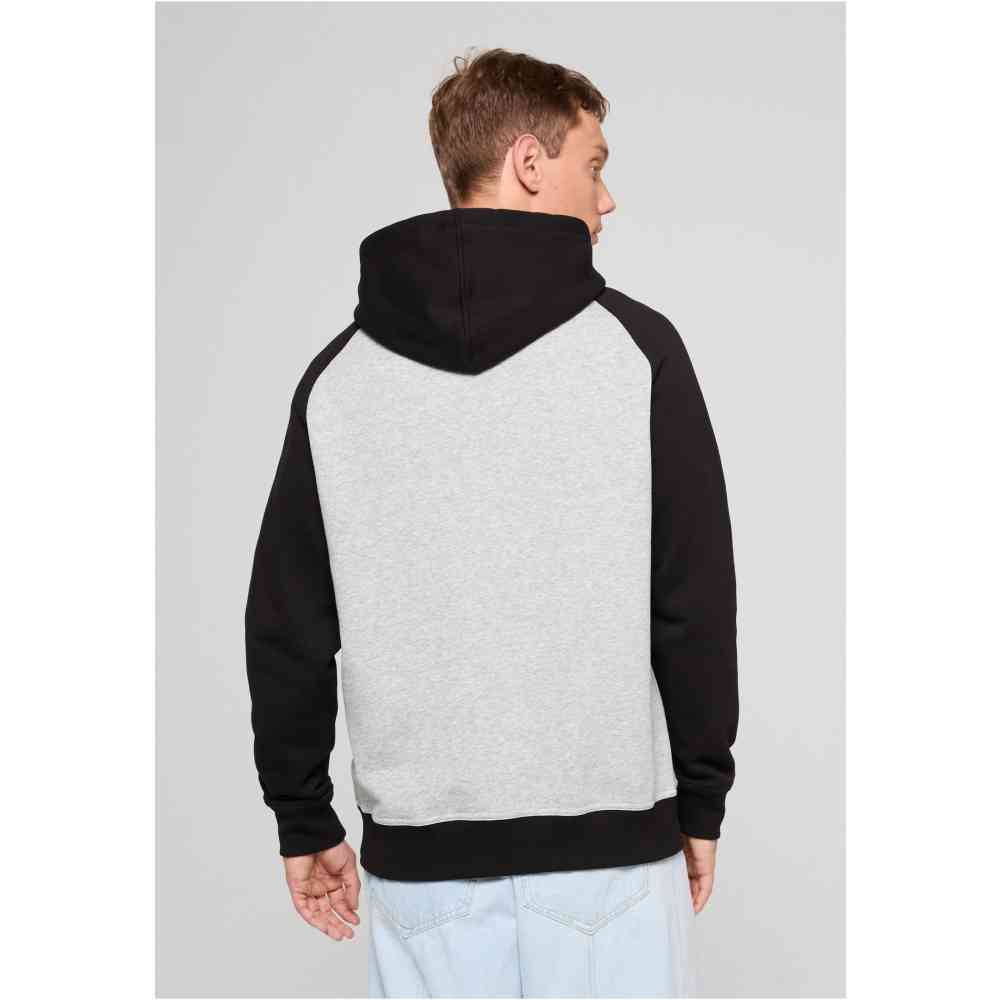 Mister Tee - Compton Wording EMB Raglan Hoodie - Grey/Black